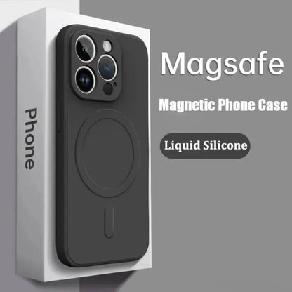 Soft Silicone Magnetic charging compatible case for iPhone 14 to iPhone 17 series