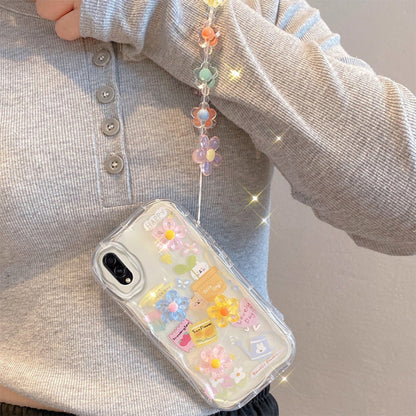 Colorful Spring Cartoon Phone Case for iPhone 12 to 17 series