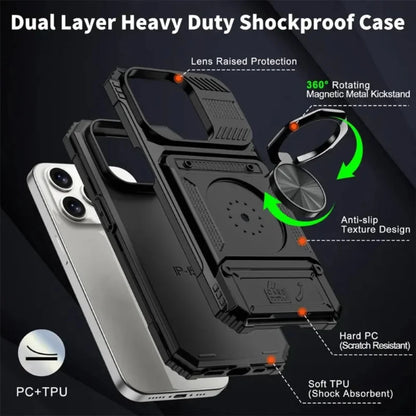 Card Holder Armor Case for iPhone 14 to 17 series