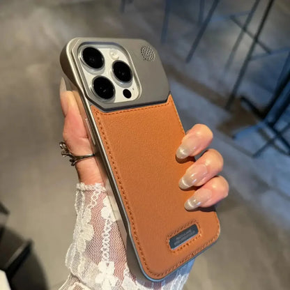 Business Vegan Leather Case for iPhone 13 to 17 series