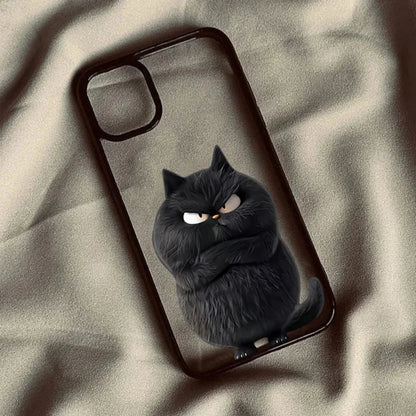 Angry Cat Cartoon Phone Case for iPhone 14 to 17 series