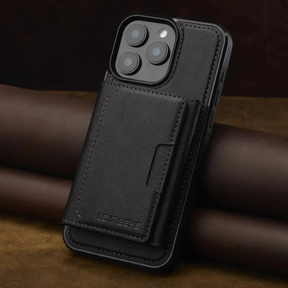 Vegan Leather Detachable Card Holder Case for iPhone 13 to 17 series