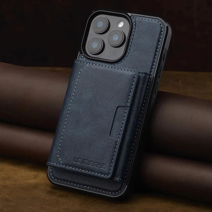 Vegan Leather Detachable Card Holder Case for iPhone 13 to 17 series