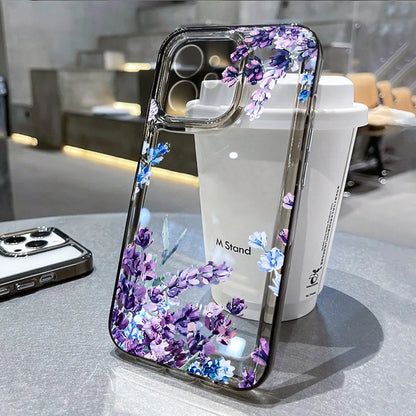 Floral Soft Silicone Phone Case for iPhone 15 to 17 series
