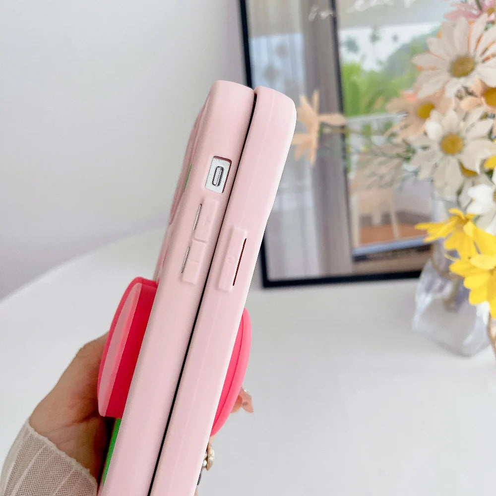 3D Tulip Phone Case for iPhone 12 to 17 series