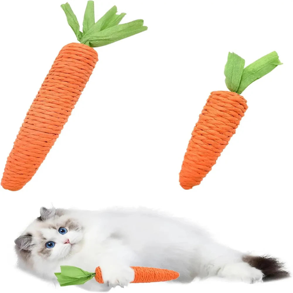 2pcs Set Cat Scratch Carrot Toy