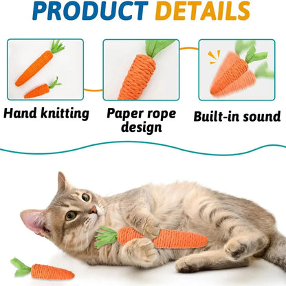 2pcs Set Cat Scratch Carrot Toy