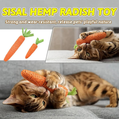 2pcs Set Cat Scratch Carrot Toy