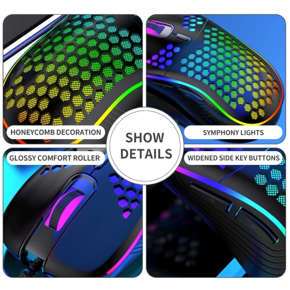 Onetify 3 PCS Gaming Keyboard, RGB mouse and Headphone Bundle Set