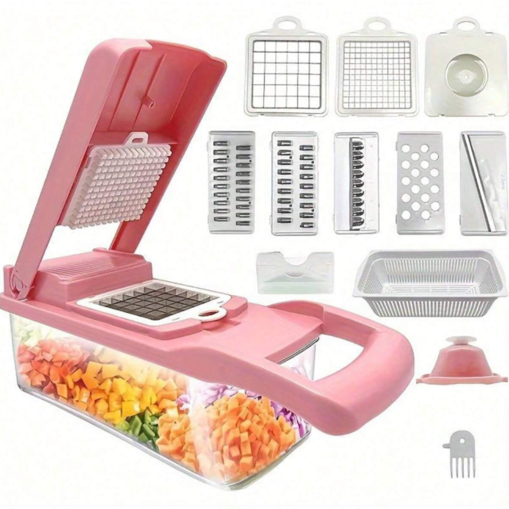 Multi Vegetables Machine 14 pcs Multi-functional Vegetables Prep Chopper – Onetify