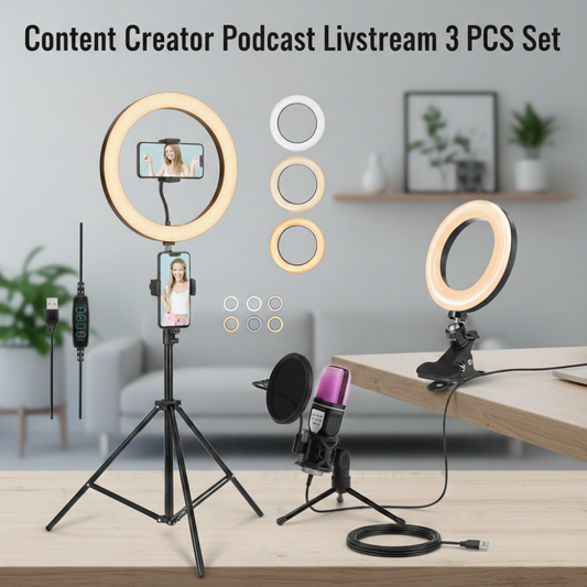 Content Creator Podcast Livestream 3 PCS Set