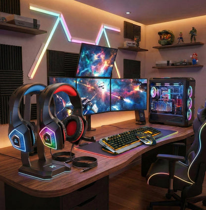 Dragon Gaming  Keyboard, RGB mouse pad and headphone 3 pcs Combo Set