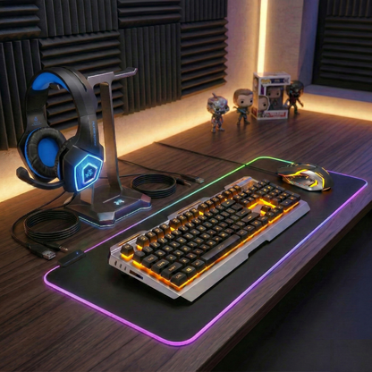 Dragon Gaming  Keyboard, RGB mouse pad and headphone 3 pcs Combo Set