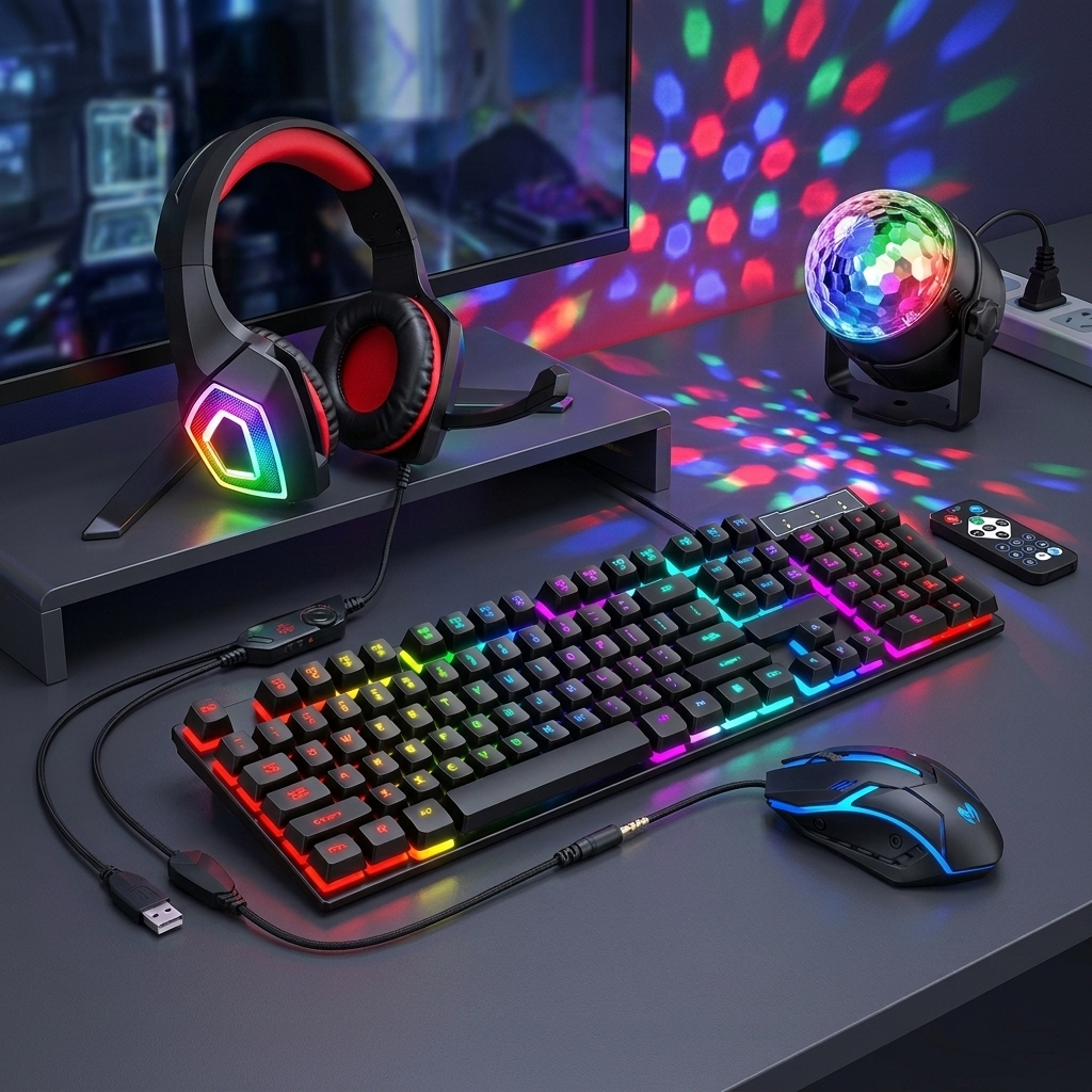 Epic RGB Gaming Blitz: 3 PCS Combo Set