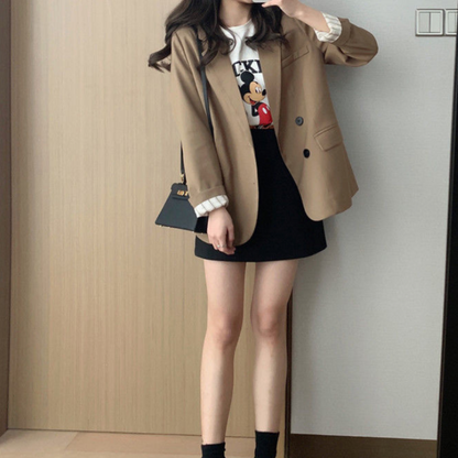 Womens Korean Theme Slim Fit Blazer Jacket