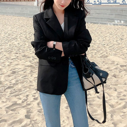 Womens Korean Theme Slim Fit Blazer Jacket
