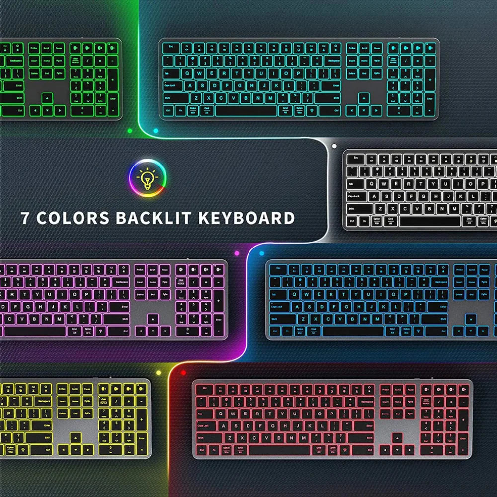 Rgb Keyboard Color Combination Example RGB 7 Colors Bluetooth Wirless Gaming Keyboard – Onetify