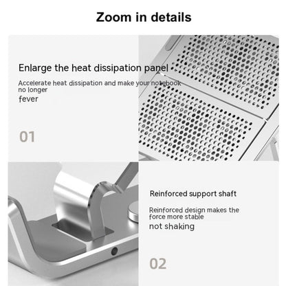 Aluminum Foldable Laptop Stand with 4 Cooling Fans