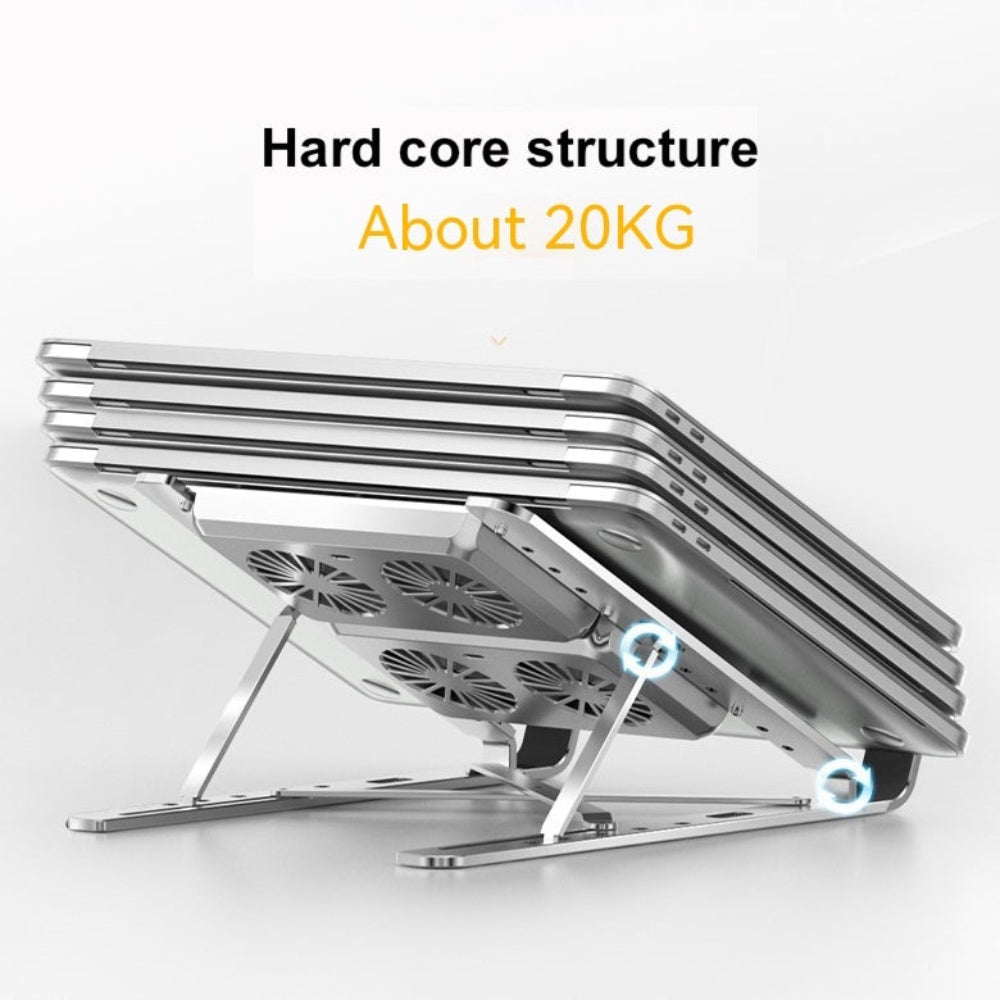 Aluminum Foldable Laptop Stand with 4 Cooling Fans