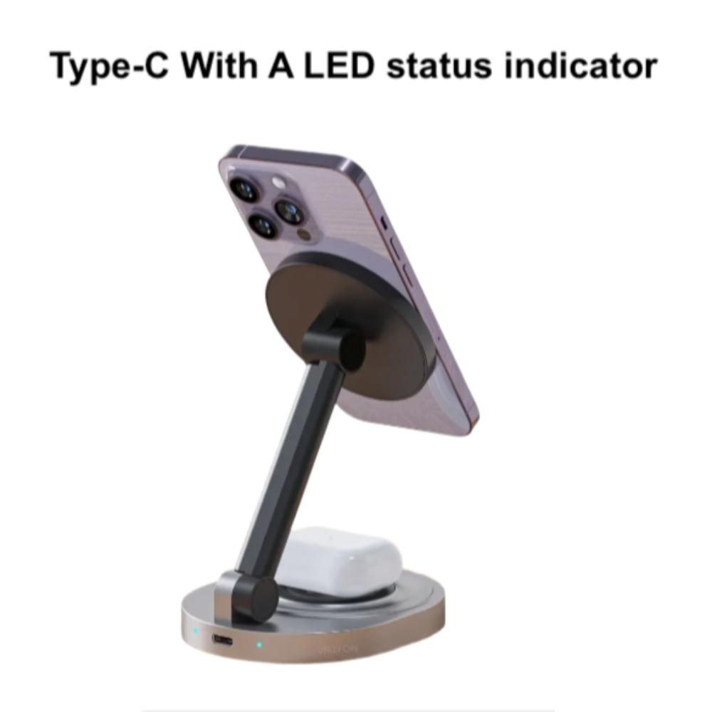 Foldable 3 in 1 Wireless Magnetic charger for iPhone, Airpod and iWatch