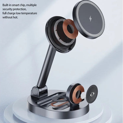 Foldable 3 in 1 Wireless Magnetic charger for iPhone, Airpod and iWatch