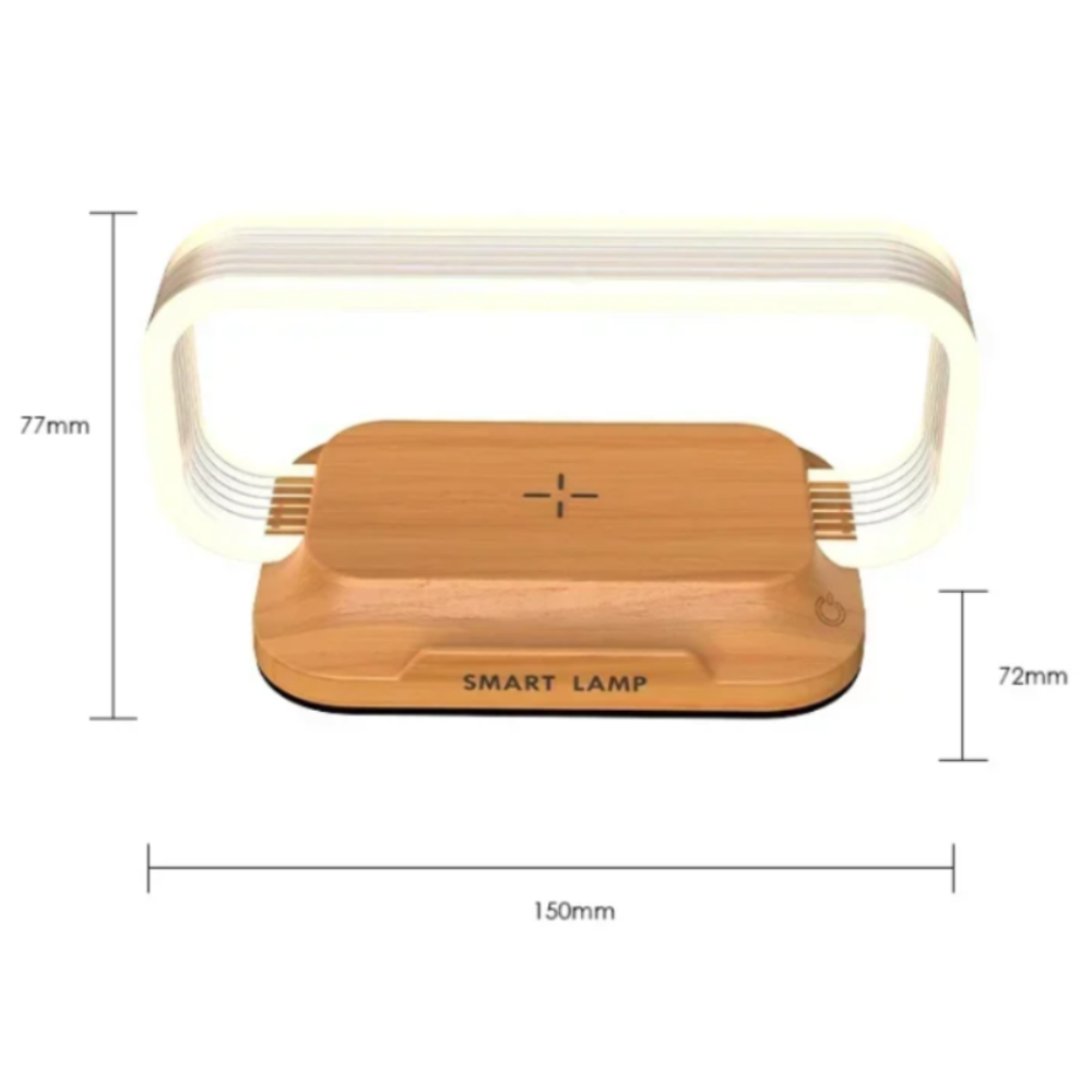 Wireless Phone Charging Station With Adjustable LED Night Light