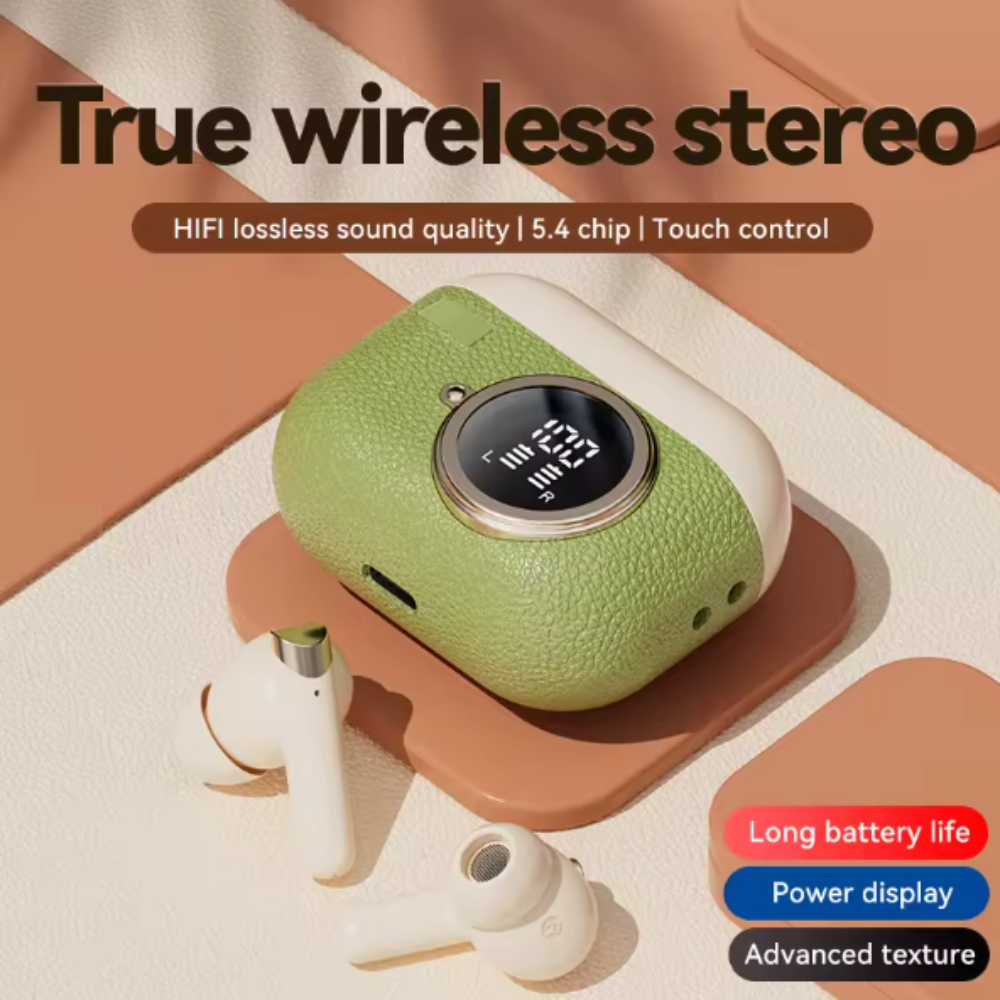 Wireless Bluetooth Earbuds With LED Display On The Case