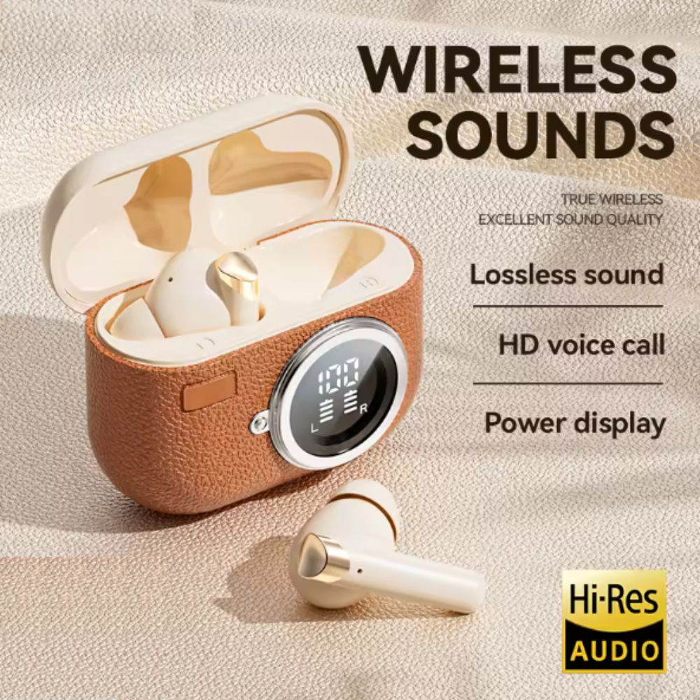 Wireless Bluetooth Earbuds With LED Display On The Case