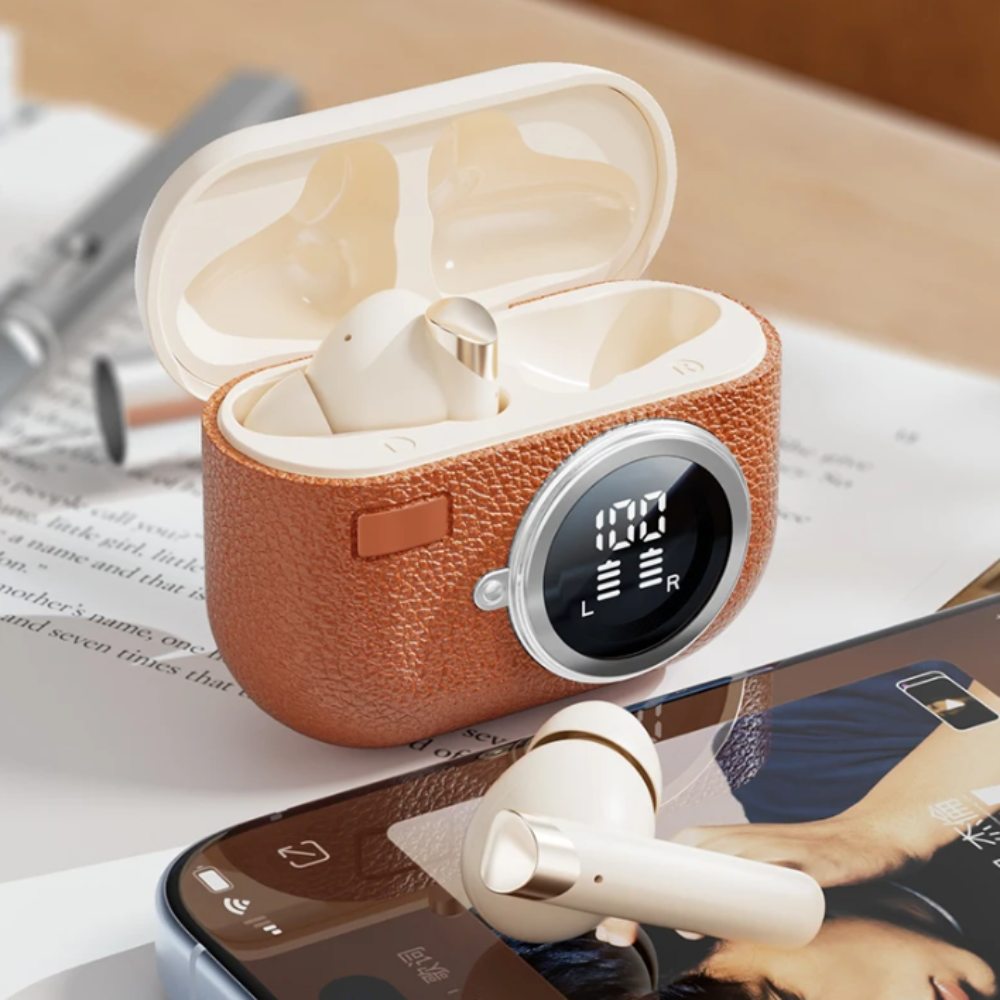 Wireless Bluetooth Earbuds With LED Display On The Case