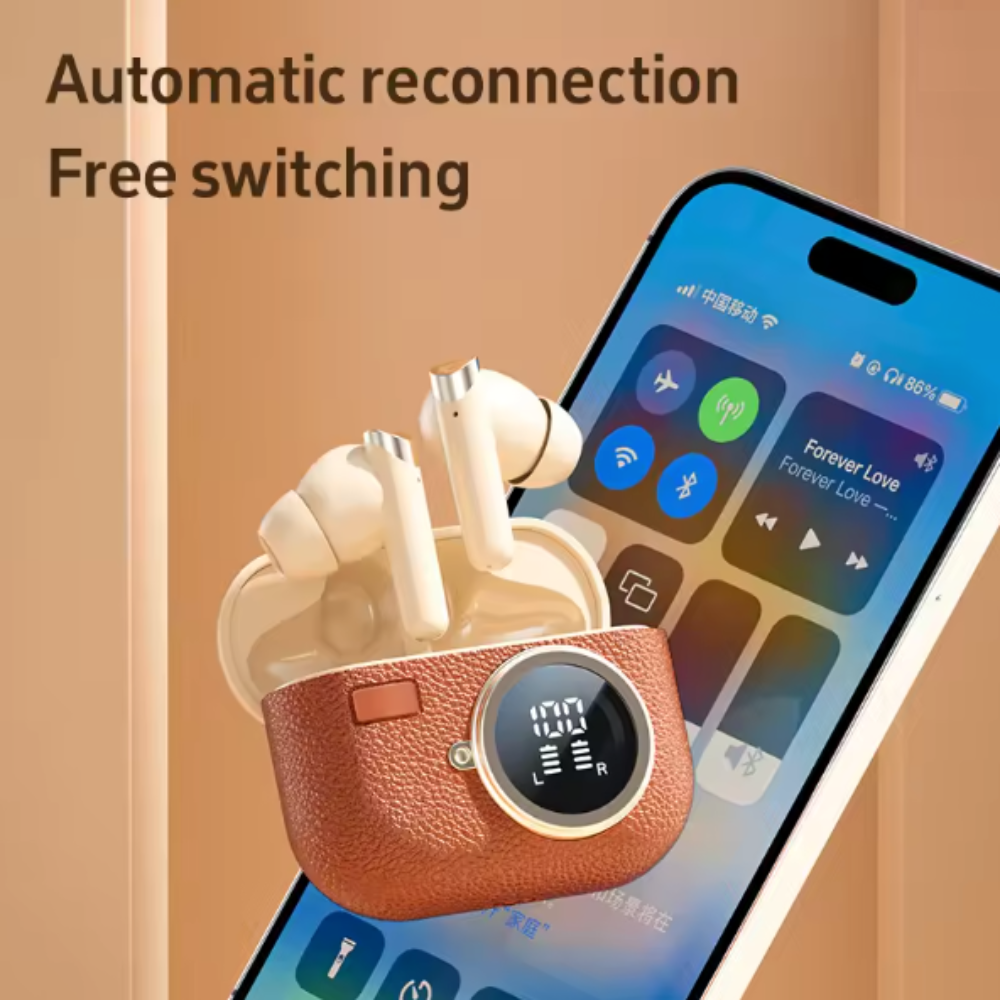 Wireless Bluetooth Earbuds With LED Display On The Case