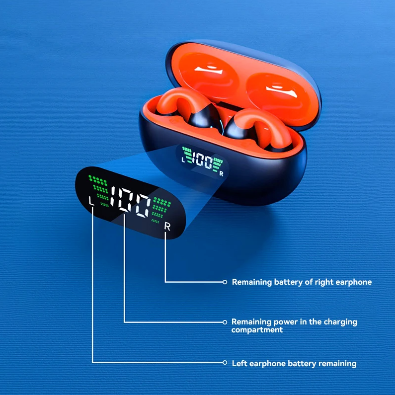 Wireless Open Clip Earbuds With ENC Noise Cancellation