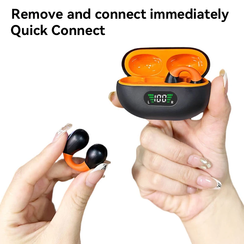 Wireless Open Clip Earbuds With ENC Noise Cancellation