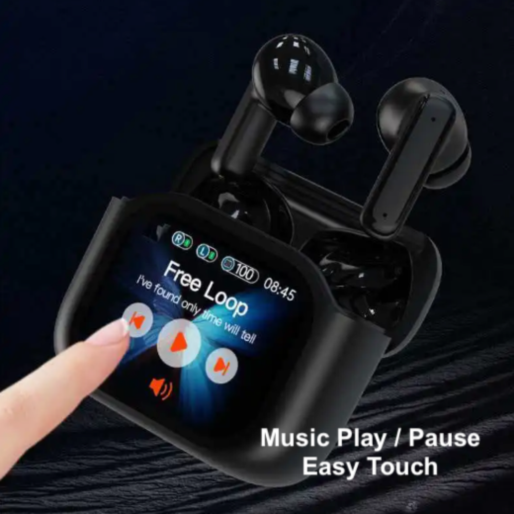 Wireless Bluetooth Earbuds With Touch Screen LCD Case