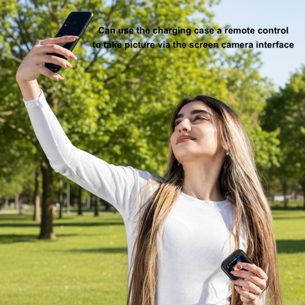 Wireless Bluetooth Earbuds With Touch Screen LCD Case