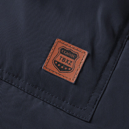 Mens Mid Length Removable Hooded Jacket with Faux Fur Inner Lining