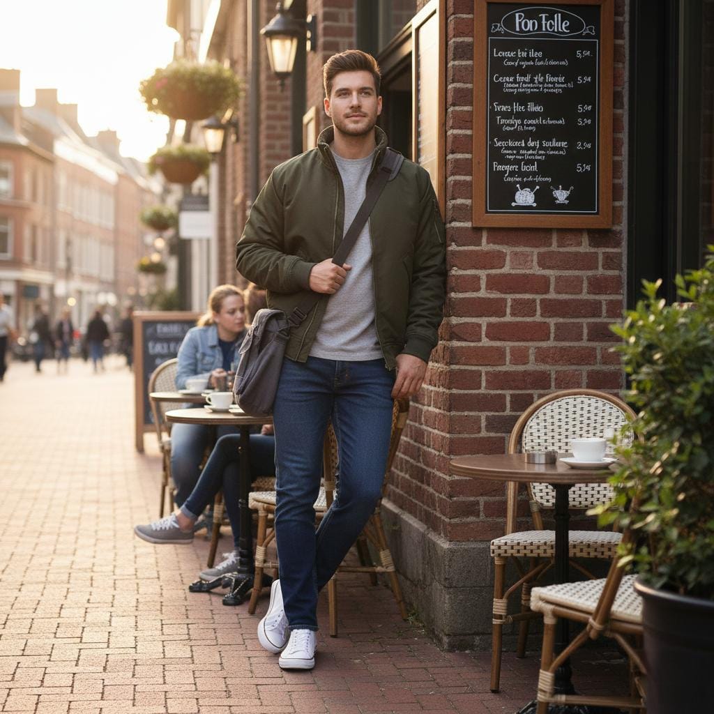 Mens High Neck Bomber Jacket With Inner Faux Fur Lining