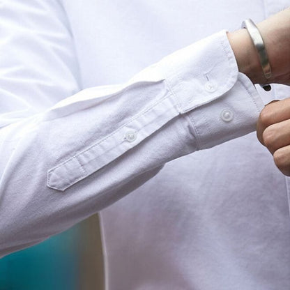 Men 's Long Sleeve Button Down Shirt With Pocket Details