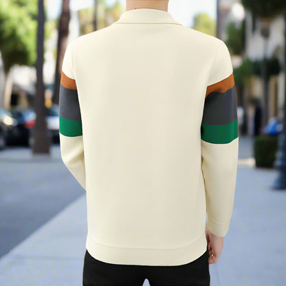 Mens Color Stripped Cardigan