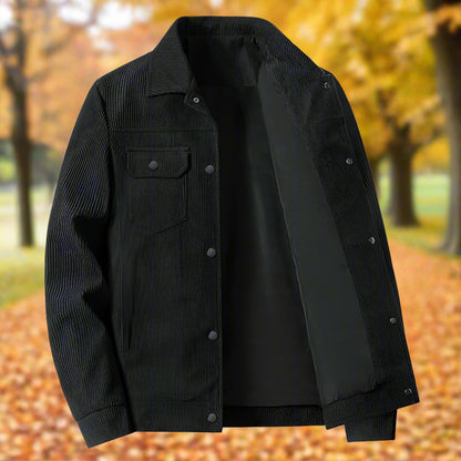 Mens Corduroy Jacket With Short Inner Faux Fur Lining