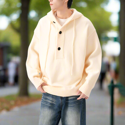 Mens Hooded Pull Over Sweater