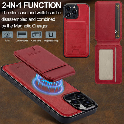 Vegan Leather Phone Case For IPhone With Detachable Magnetic Card Case