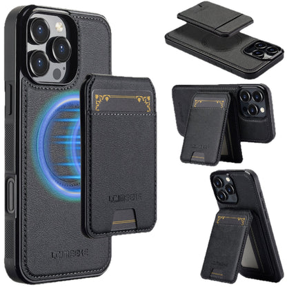 Vegan Leather Phone Case For IPhone With Detachable Magnetic Card Case