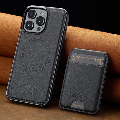 Vegan Leather Phone Case For IPhone With Detachable Magnetic Card Case