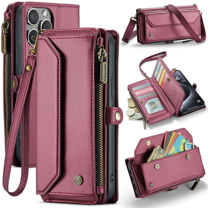 Vegan Leather Crossbody Wallet Case For iPhone