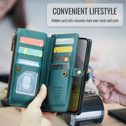 Vegan Leather Crossbody Wallet Case For iPhone