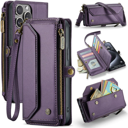 Vegan Leather Crossbody Wallet Case For iPhone