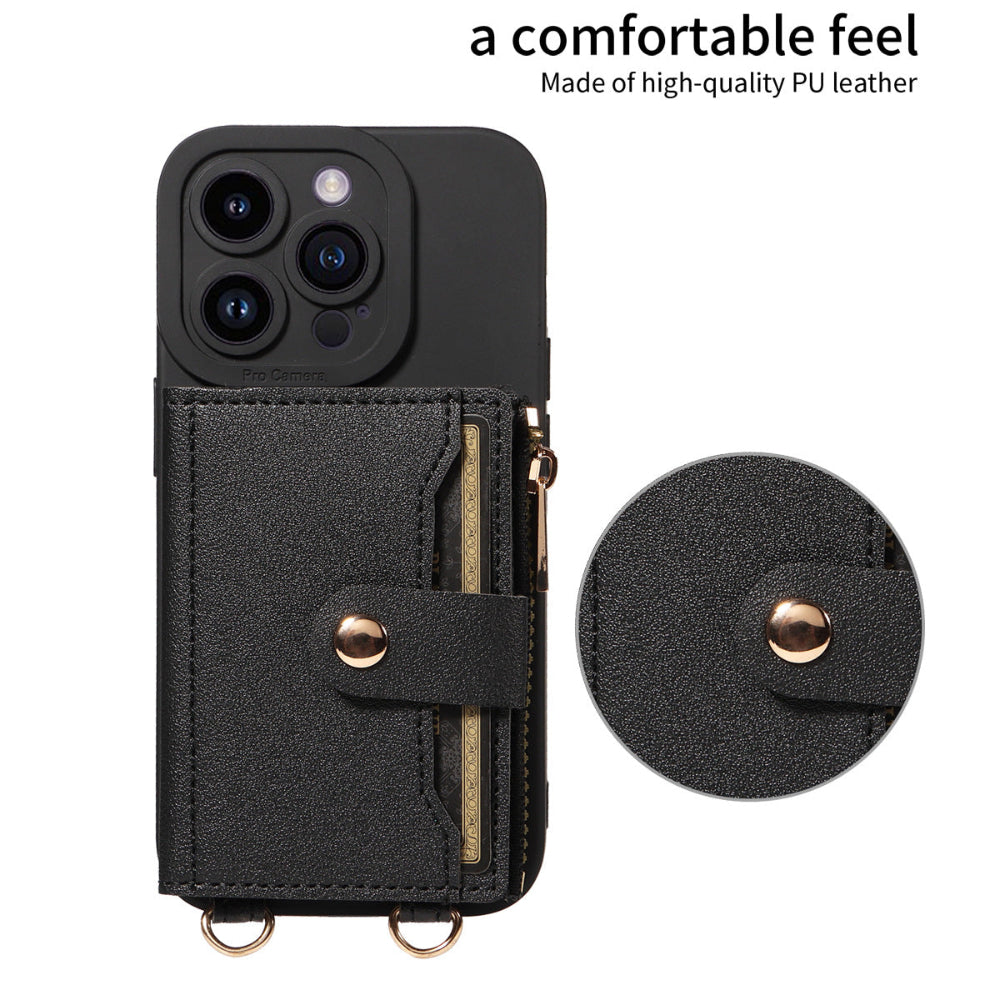 Crossbody Phone Case For iPhone With Card Slots and Coin Bag