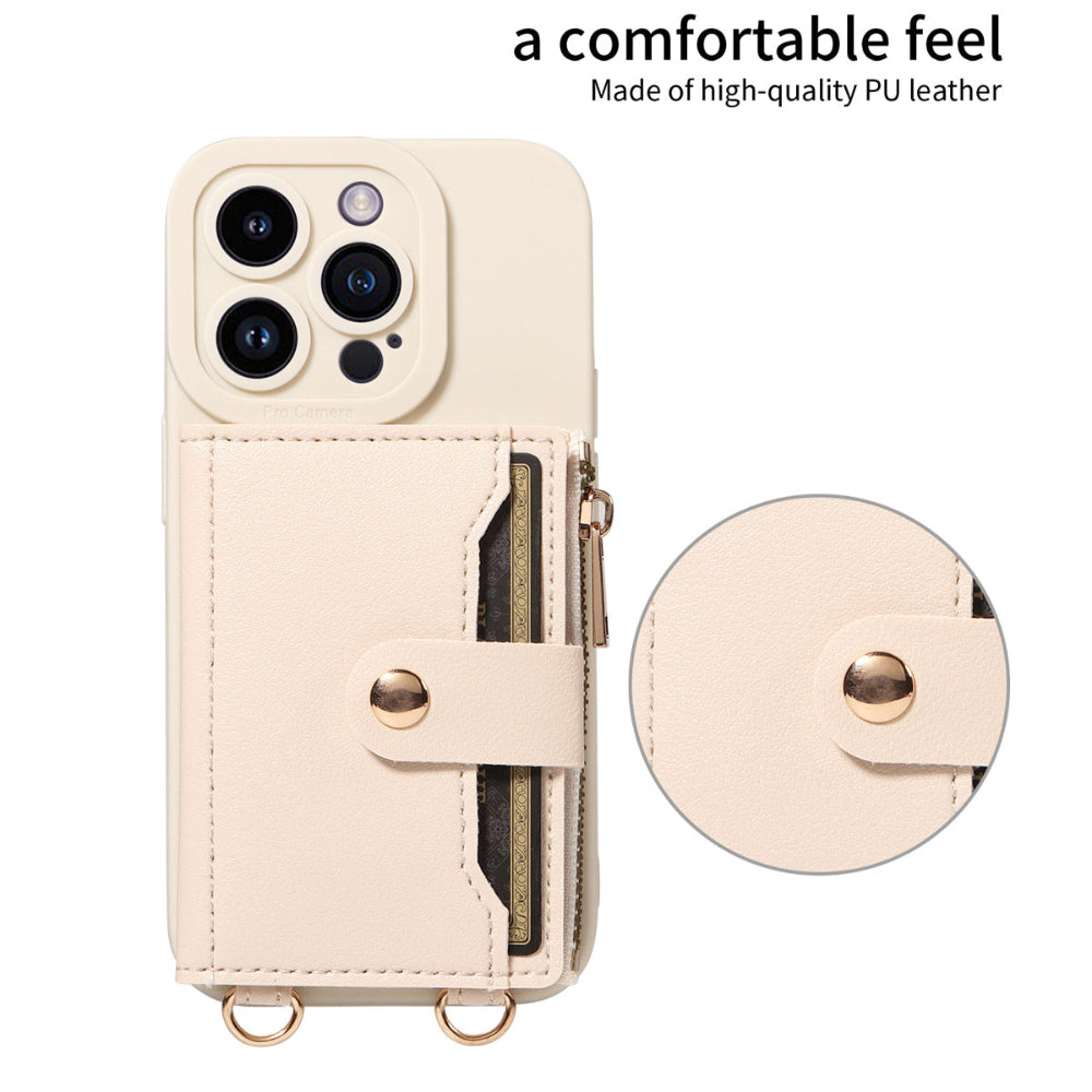 Crossbody Phone Case For iPhone With Card Slots and Coin Bag