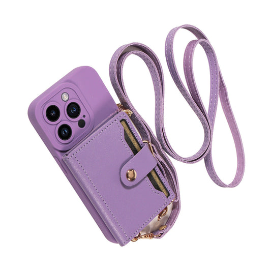 Crossbody Phone Case For iPhone With Card Slots and Coin Bag
