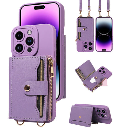 Crossbody Phone Case For iPhone With Card Slots and Coin Bag